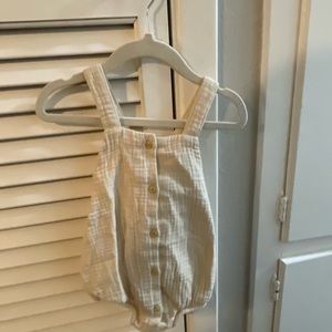 H&M Baby White Cotton Romper